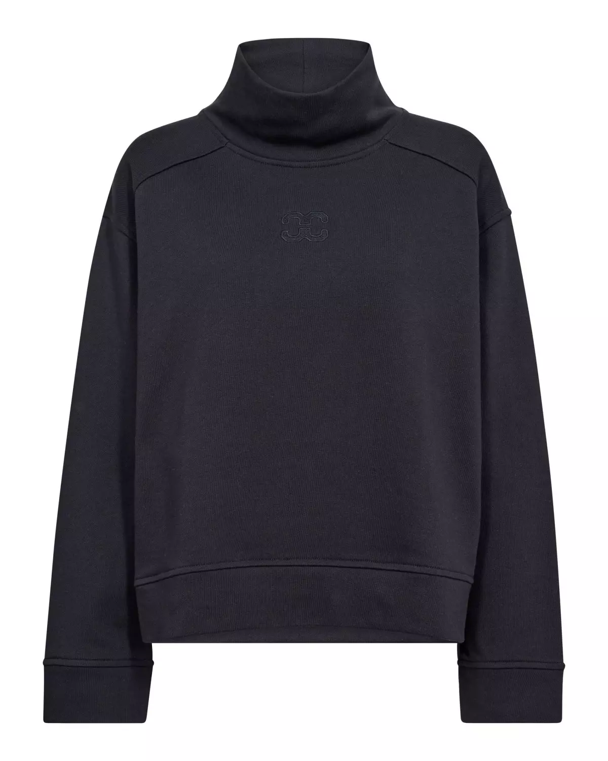 Tenna High Neck Sweat Navy - Co`couture