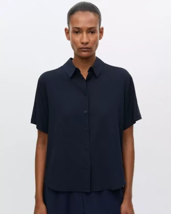 Mina SS Shirt Dark Saphire - Samsøe Samsøe