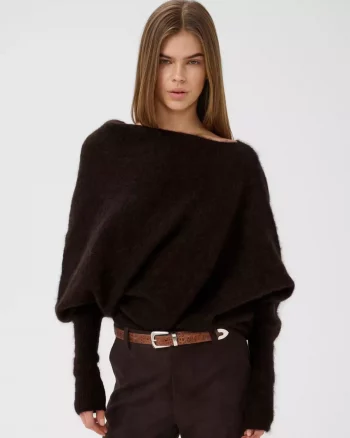 Debbie Drape Pullover Ganache Melange - Gestuz