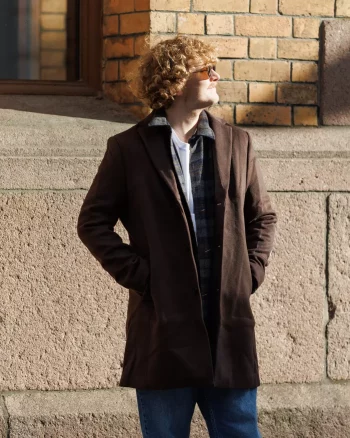 Miles Wool Coat Dark Brown - Urban Pioneers