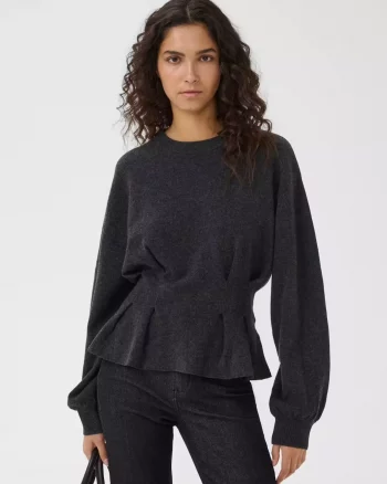 Manzi Pullover Deep Graphite Melange - Gestuz