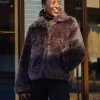 Yaskimberly Faux Fur Jacket Brown - YAS