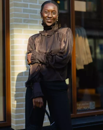 Sunita Blouse Black Coffee - Urban Pioneers