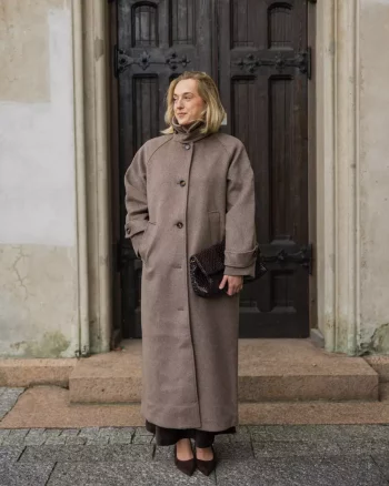 Keaton Wool Coat Taupe - Neo Noir