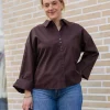 Stephanie Shirt Black Coffee - Urban Pioneers