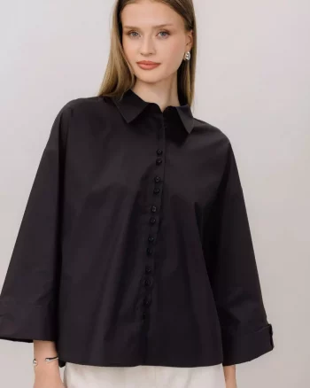 Stephanie Shirt Black - Urban Pioneers
