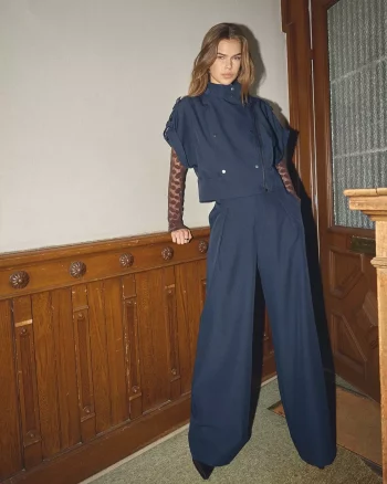 Luna Pleat Pant Navy - Co´Couture