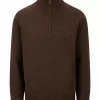 Jorge Half Zip Brown Melange - Urban Pionreers