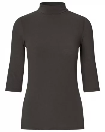 Matima T-Neck SS Tee Dark Brown - Second Female