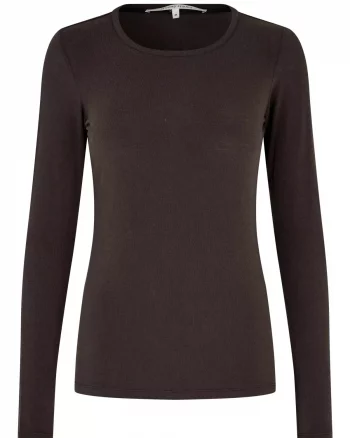 Matima O-Neck Tee Dark Brown - Second Female