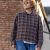 Guido Zip Shirt Blue Check - Urban Pioneers