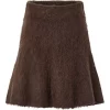 Yastilde Mohair Blend Skirt Mole - YAS
