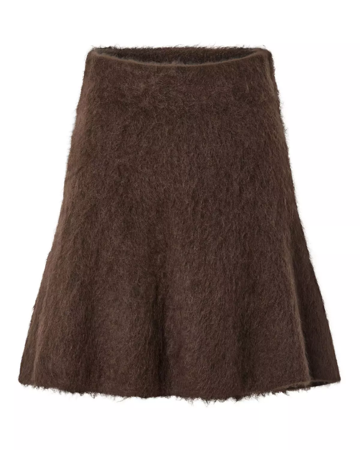 Yastilde Mohair Blend Skirt Mole - YAS