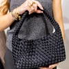 Woven Scuba Mini Bag + Pouch Black - Sui Ava