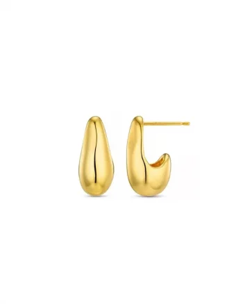 Organic Droplet Earrings Gold - Orelia