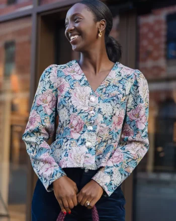 Brocade Jacket Pink/Blue - A View
