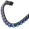 SD® BESPOKE BROWBAND BERMUDA BLUE. 10MM CRYSTALS.