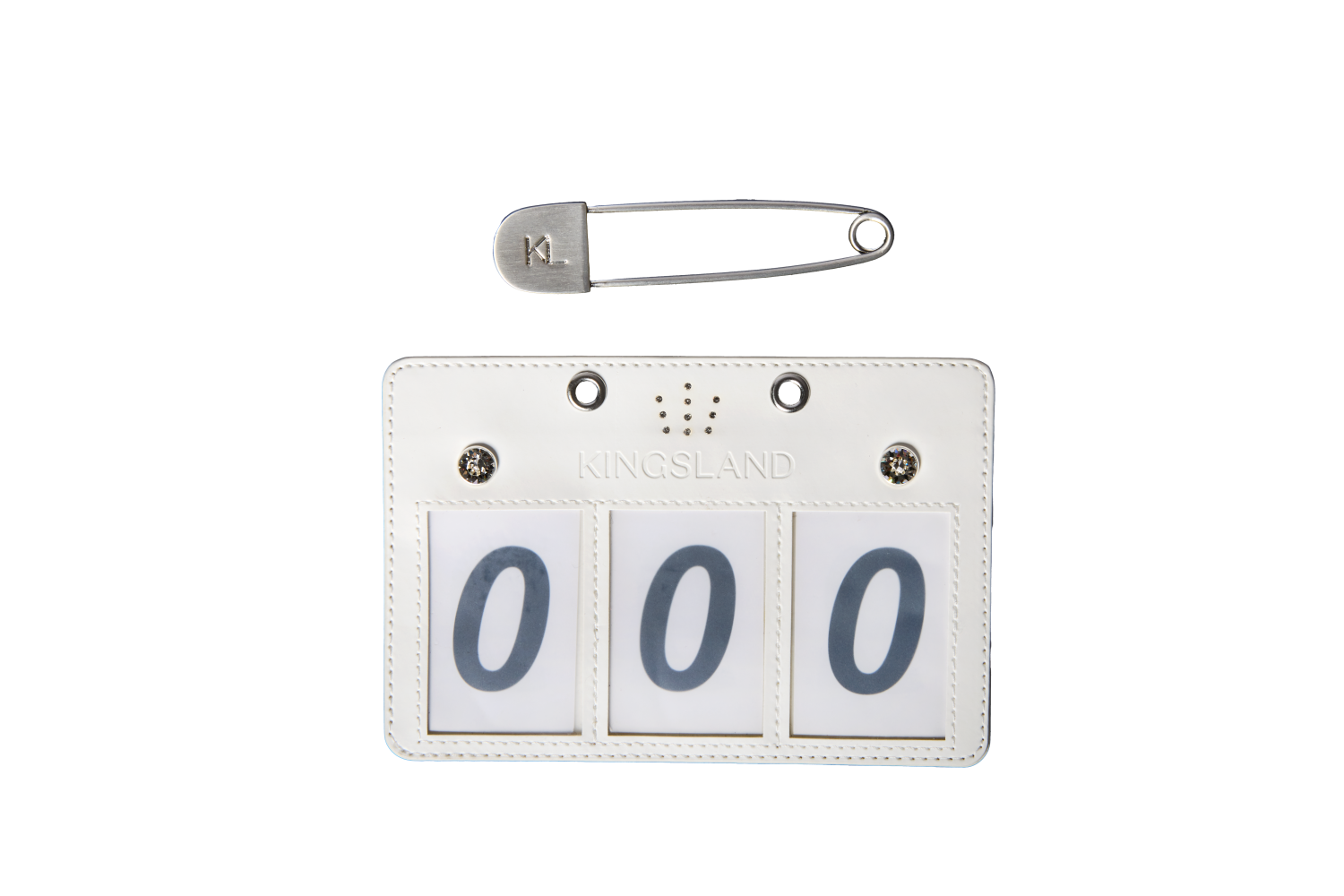 Kingsland nummerskilt m/ 3tall og sikkerhetsnål