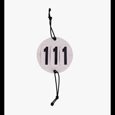 QHP Nummerholder med strikk, 2-pack