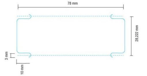 78x28 mm (2400 pr rull) Uten lim