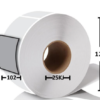 102x192mm Postetikett permanent lim (350 stk pr rull)