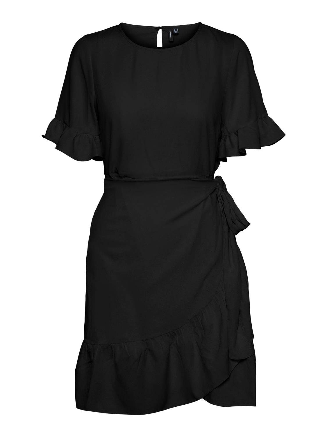 VMHENNA 2/4 O-NECK Short dress Black