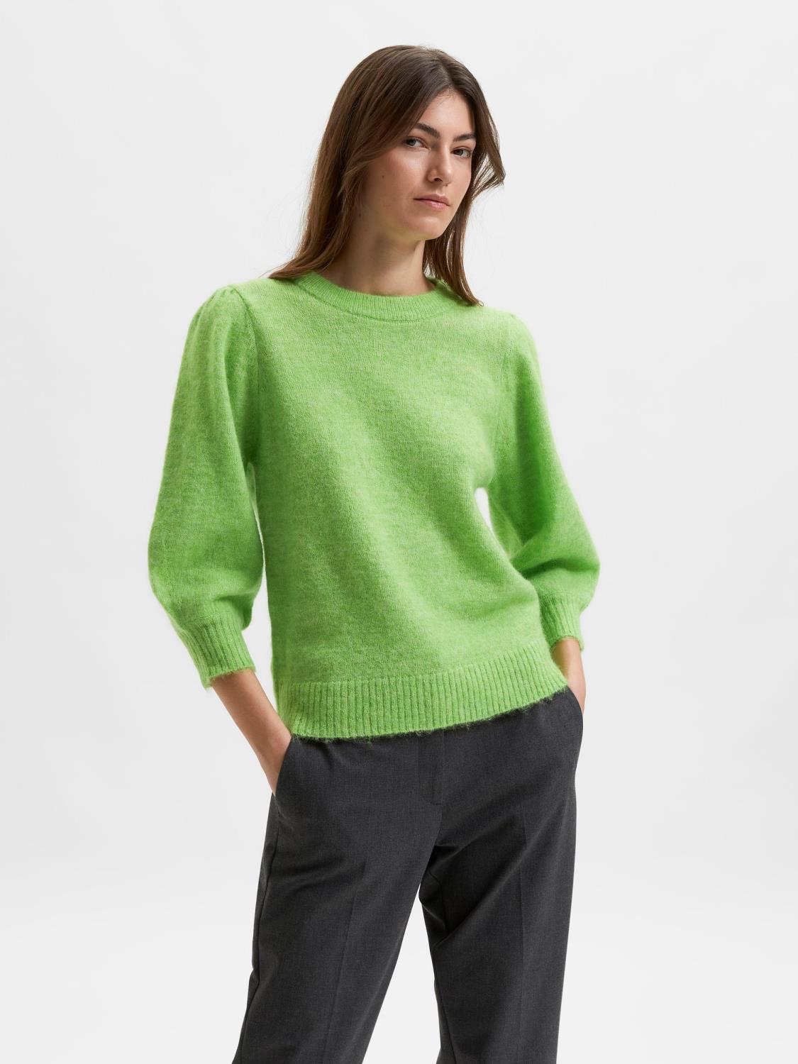 SLFLULU 3/4 knit o-neck Green