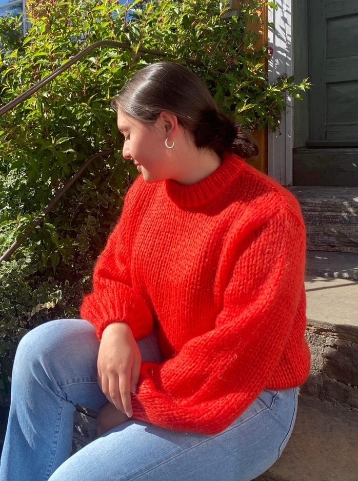 SLFSUANNE ls knit o-neck Red