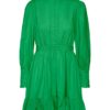 VMNOVA ls high neck short dress Green