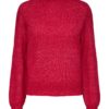 SLFMALLY ls knit t-neck Barberry