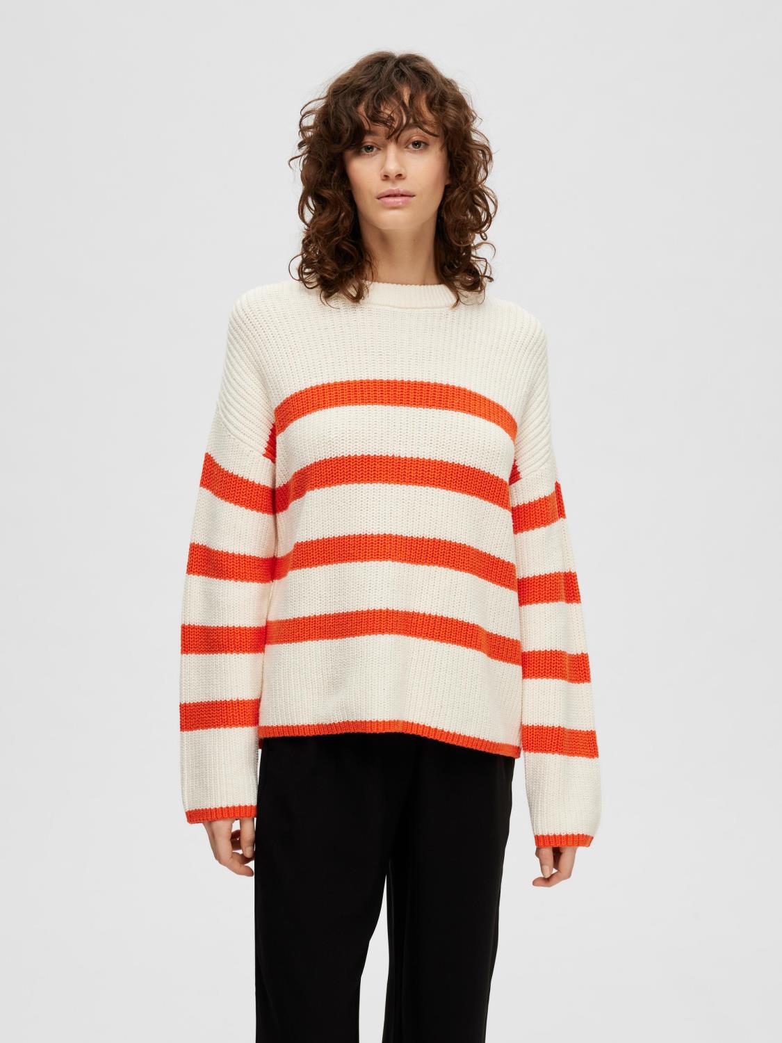 SLFBLOOMIE ls knit o-neck Orange