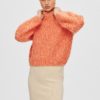 SLFSUANNE ls knit o-neck Orange