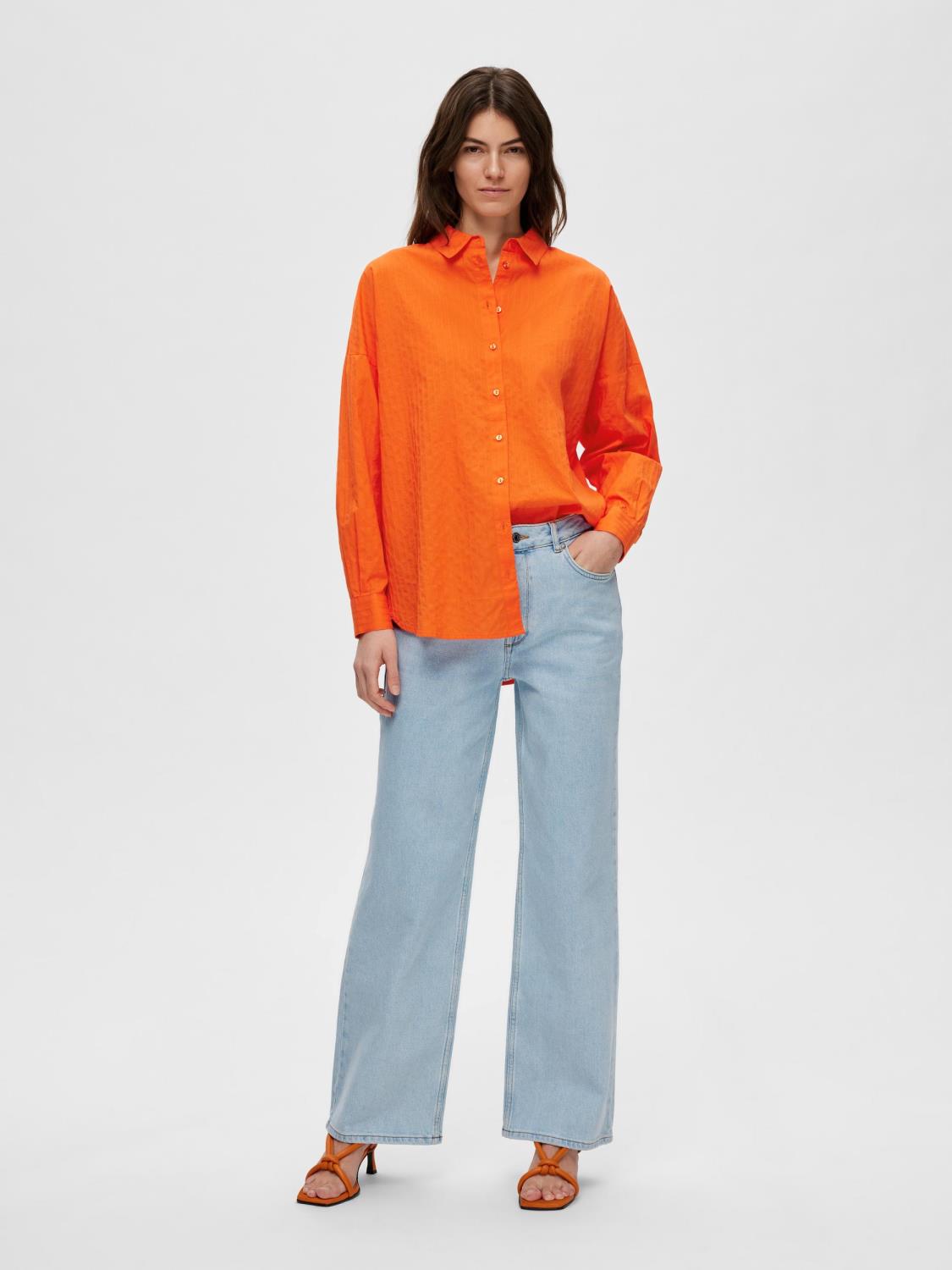 SLFLINA-SANNI ls shirt Orange