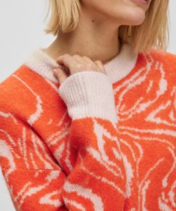 SLFSISSI ls knit o-neck Orange