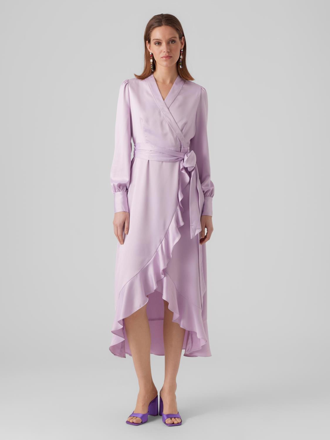 VMCELINE ls wrap dress Lavender