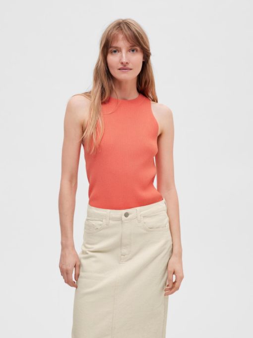 SLFSOLINA sl knit top Orange