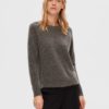 SLFLULU ls knit o-neck Grey