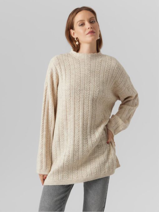 VMELLINOR ls o-neck long pullover Birch