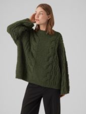 VMSVEA oversize o-neck pullover Green