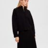 SLFMERLE imina zipper ls knit cardigan Black