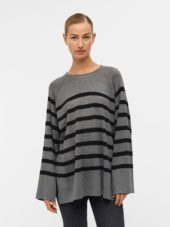 OBJESTER ls knit top Grey