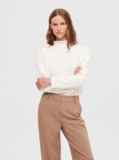 SLFFENJA ls t-neck top White