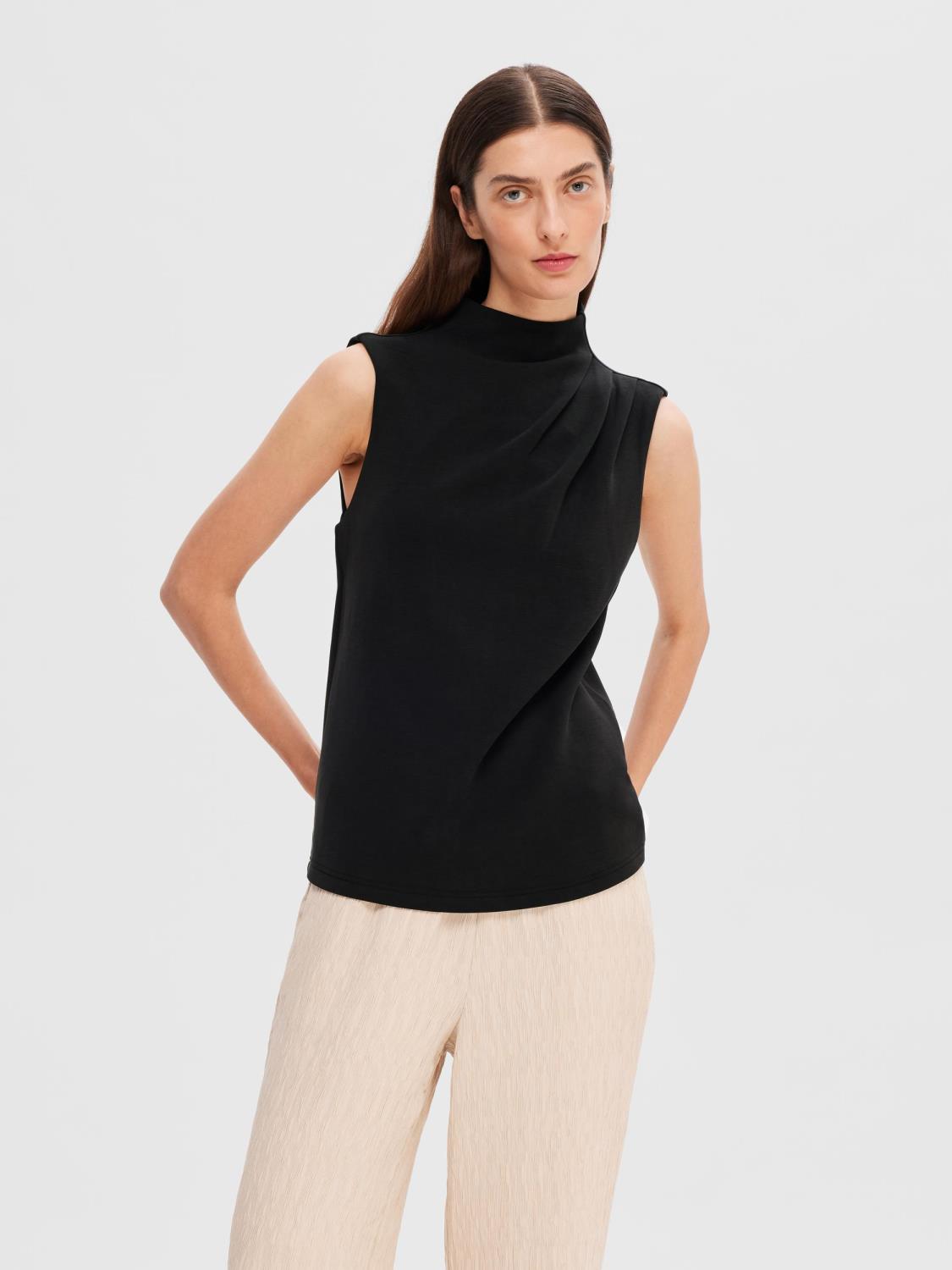 SLFFENJA sl neck top Black