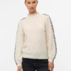 OBJNETE l/s h-neck knit pullover Cloud Dancer