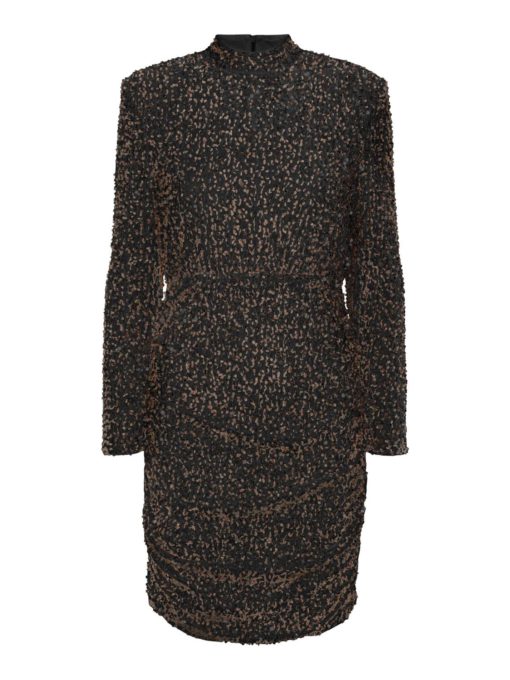 VMBELLA ls short dress Black Champagne