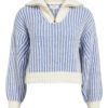 OBJCITA l/s knit zip short pullover