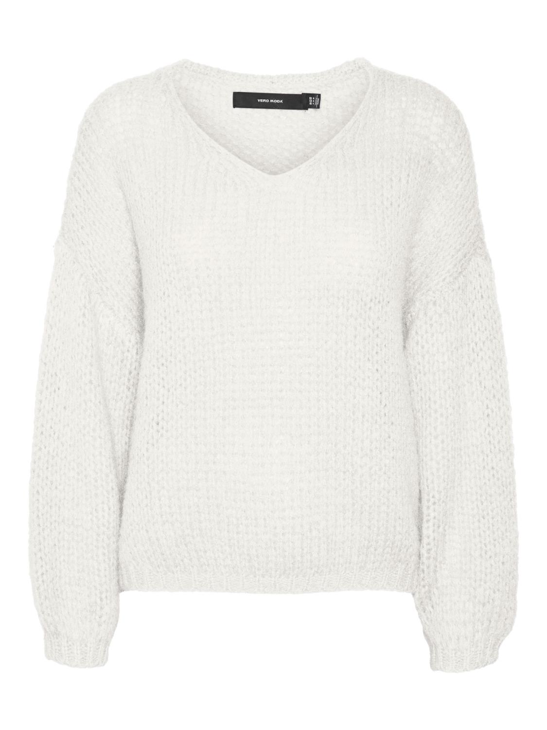 VMADA ls v-neck pullover White