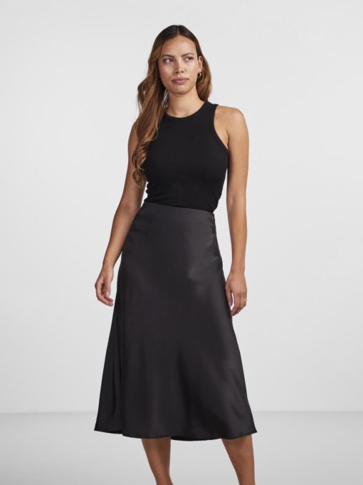 YASPELLA hw midi skirt Black