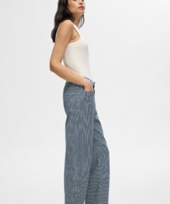 SLFBELLA-MYRA hw stripe barrel jeans