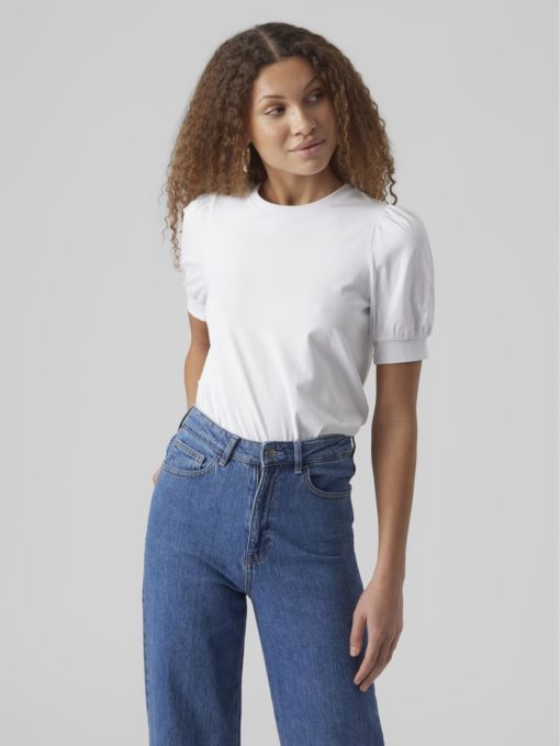 VMKERRY 2/4 o-neck top White
